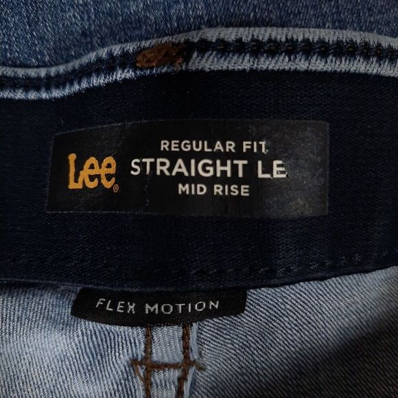 Lee Flex Motion  SZ 14 Straight Leg Mid-Rise Comfort Waist Stretch Denim Jeans - Picture 5 of 14